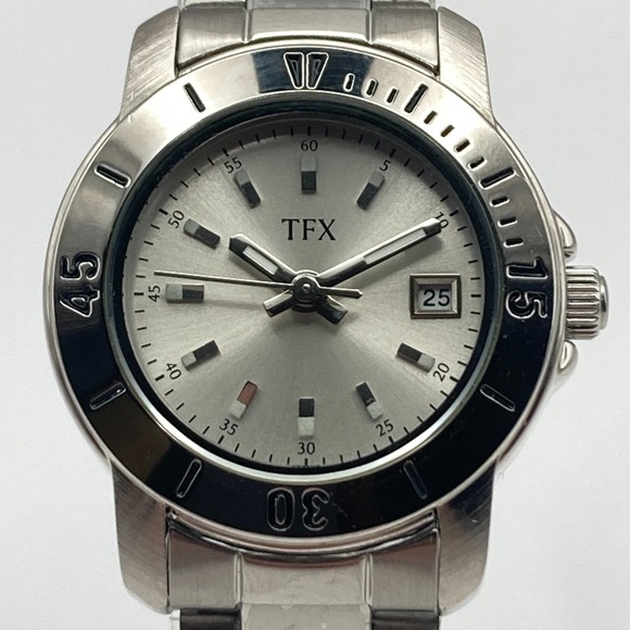 TFX Accessories - TFX Bulova Women's Watch 28mm Silver Tone Date WR Brushed New Battery 7.25"